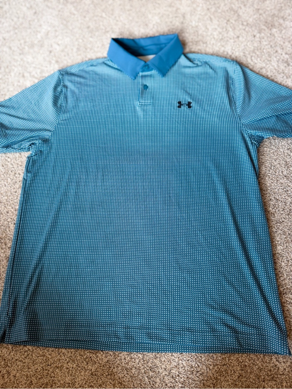 Under Armour Men’s Large NEW golf polo blue white T2G printed top